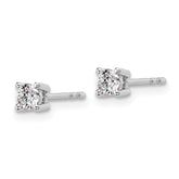 Platinum 1/3 carat Lab Grown Diamond VS+ F+ Round Complete Four Prong Stud Earrings